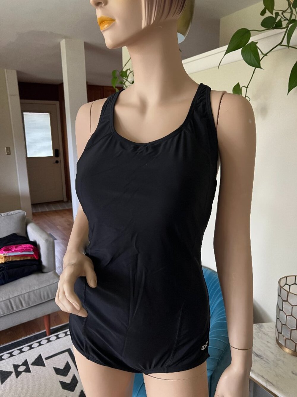 Speedo PowerFLEX Conservative Ultraback One Piece Swimsuit Black 14